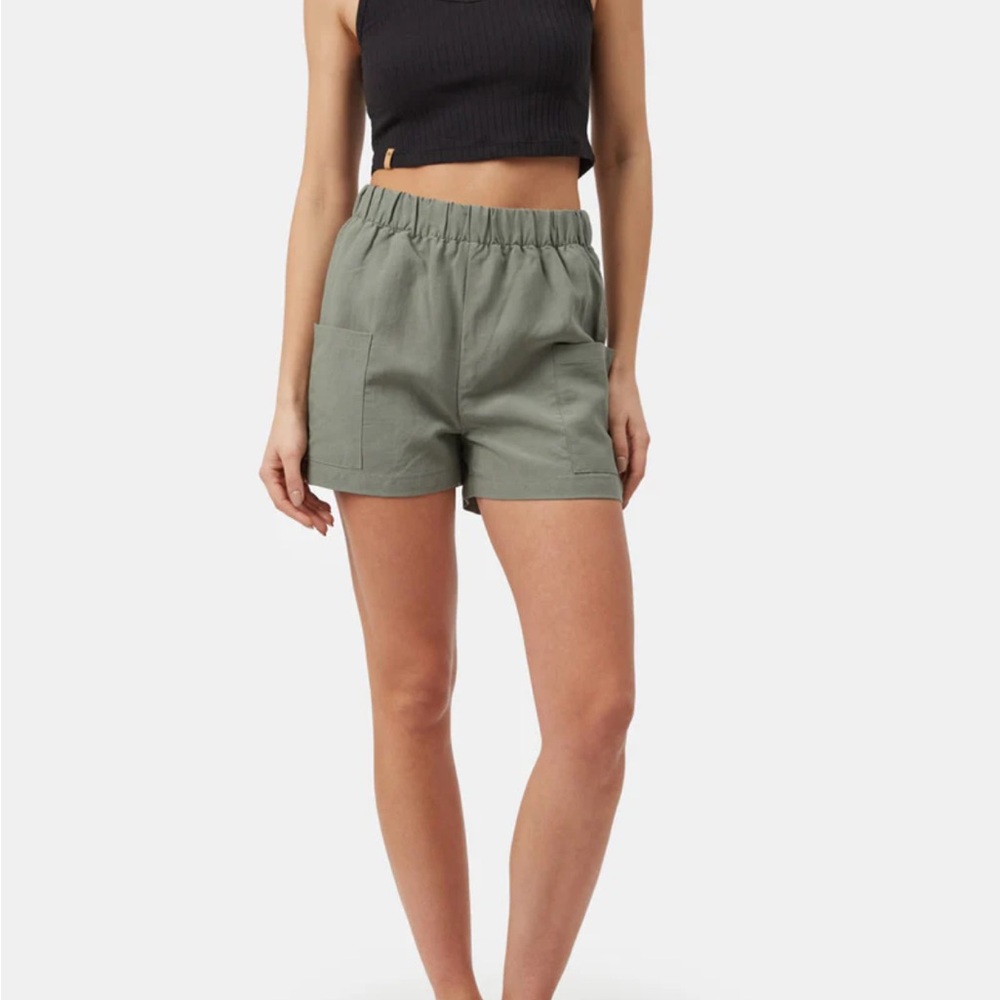 tentree Olive Green Women's Cargo Shorts